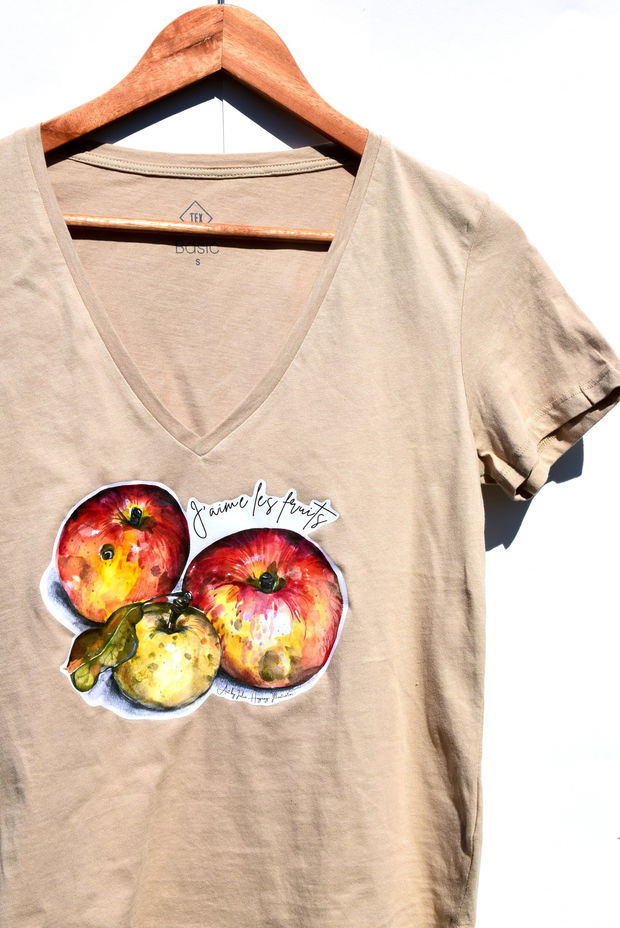 Tricou Femei " J'aime les fruits " - Caju Collection - Colectie de Autor