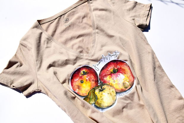 Tricou Femei " J'aime les fruits " - Caju Collection - Colectie de Autor