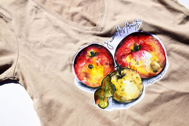 Tricou Femei " J'aime les fruits " - Caju Collection - Colectie de Autor