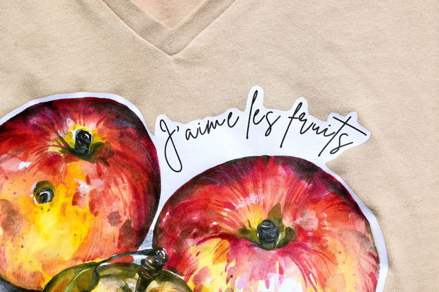 Tricou Femei " J'aime les fruits " - Caju Collection - Colectie de Autor