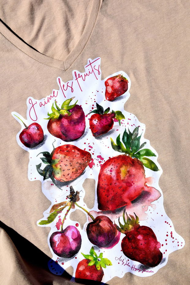 Tricou Femei J'aime les fruits - Caju Collection - Colectie de Autor