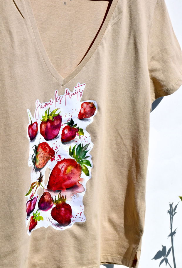 Tricou Femei J'aime les fruits - Caju Collection - Colectie de Autor