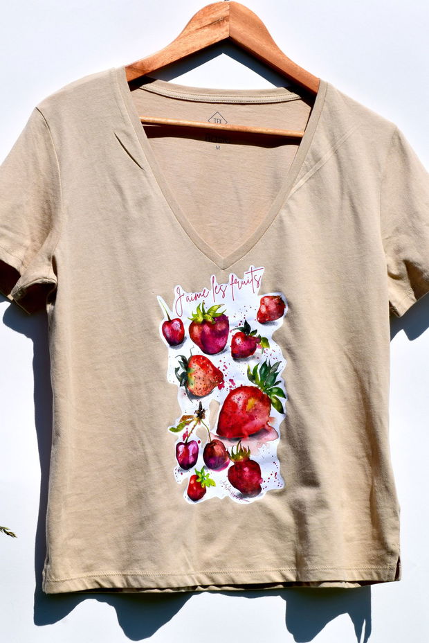 Tricou Femei J'aime les fruits - Caju Collection - Colectie de Autor