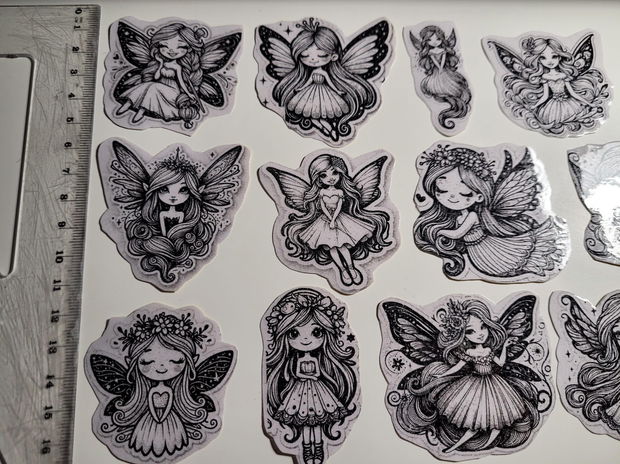 Sticker model Tooth Fairy pe hârtie - 24 buc./set