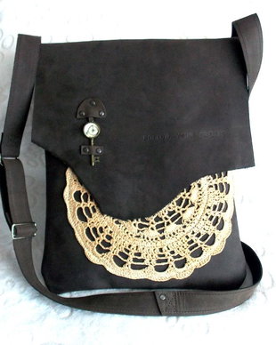 Geanta piele naturala "Follow Your Dreams"*Crossbody bag