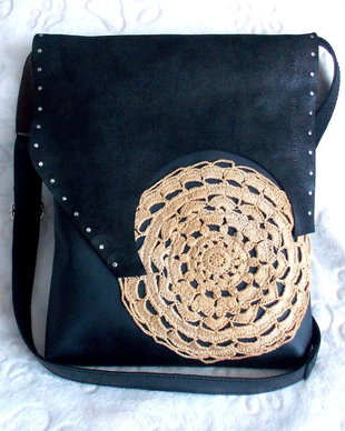 Geanta piele naturala "Follow Your Dreams"*Crossbody bag