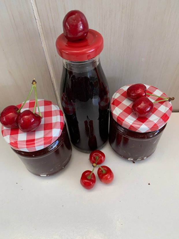Gem / DULCEATA de cirese si coacaze rosii fara zahar 7