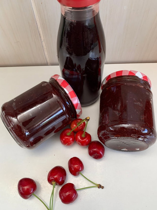 Gem / DULCEATA de cirese si coacaze rosii fara zahar 7