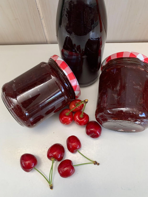 Gem / DULCEATA de cirese si coacaze rosii fara zahar 7