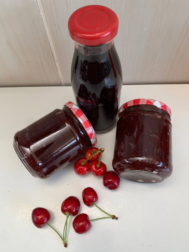 Gem / DULCEATA de cirese si coacaze rosii fara zahar 7