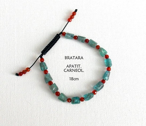Bratara Shamballa*Apatit+Carneol
