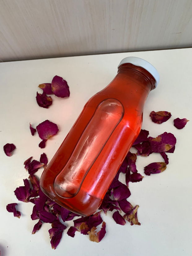 Sirop de trandafiri  de Ispahan de Damasc cu stevie dulce
