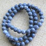 Margele coral albastru 6,5 mm (F44)