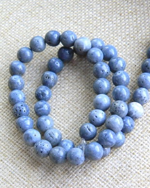 Margele coral albastru 8,5 mm (F44)