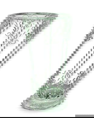 Suport umbrele din fier forjat antik green