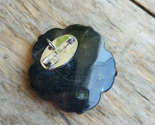 Pandantiv/brosa floare sidef, 48 mm