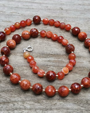 Colier agate de foc
