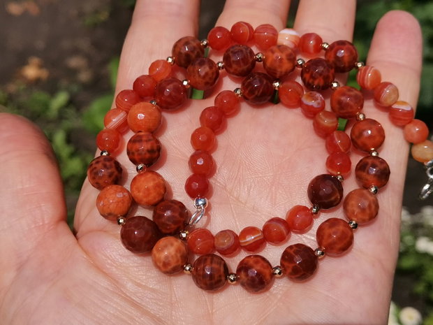 Colier agate de foc