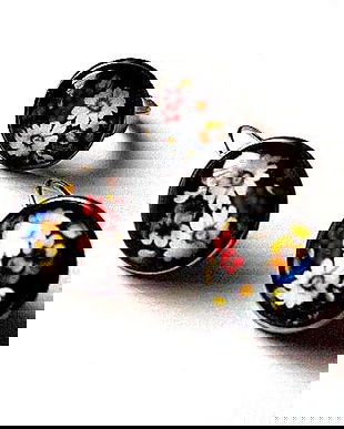 Set cu sticla cu motiv floral 45871