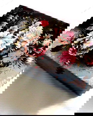 cutie lemn cu model floral 46211