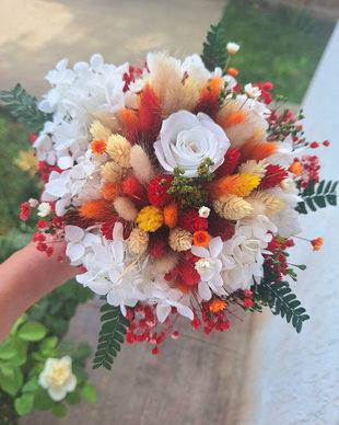 Buchet nașa / Buchet d-ra onoare / Buchet flori rosii