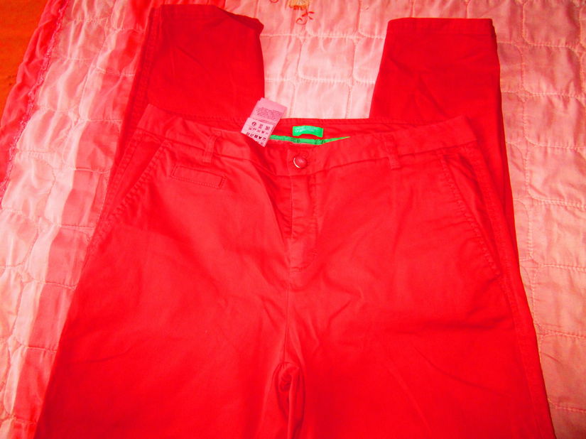 pantaloni rosii de vara 40