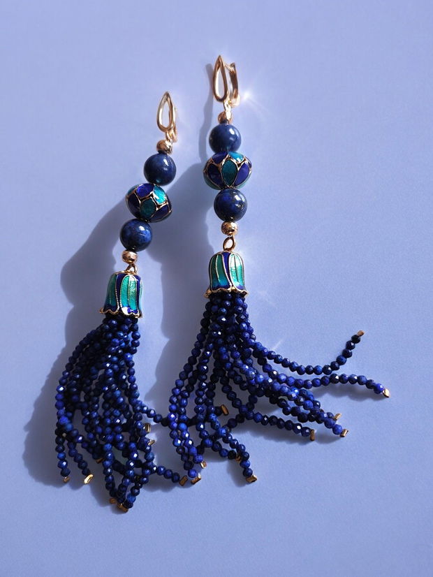Set colier, bratara si cercei lapislazuli