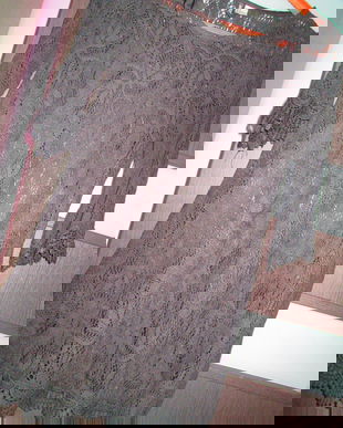 rochie neagra dantela H&M 38