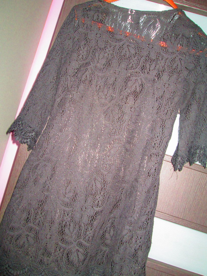 rochie neagra dantela H&M 38