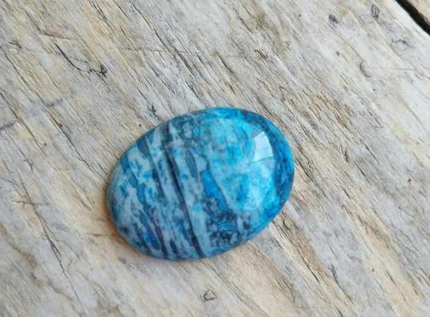 Cabochon ripple jasper, 40x30x7 mm