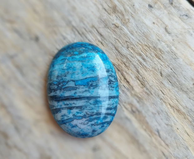 Cabochon ripple jasper, 40x30x7 mm