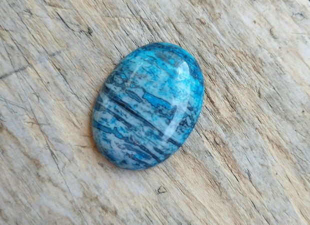 Cabochon ripple jasper, 40x30x7 mm