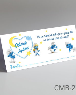 Plicuri de bani botez pentru baietei tematica Strumfi
