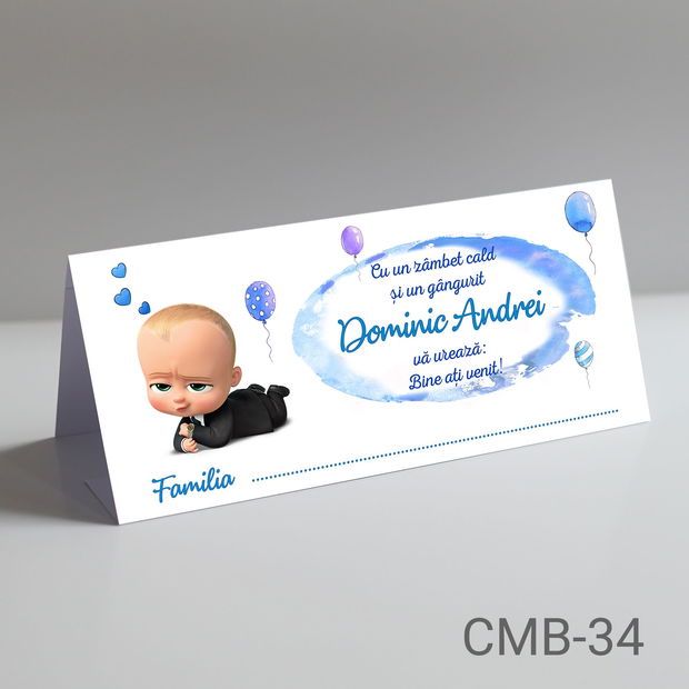 Plicuri bani botez pentru baieti tematica Baby Boss