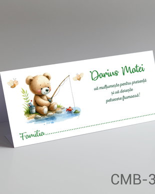 Plicuri de bani botez pentru baietei tematica Ursulet