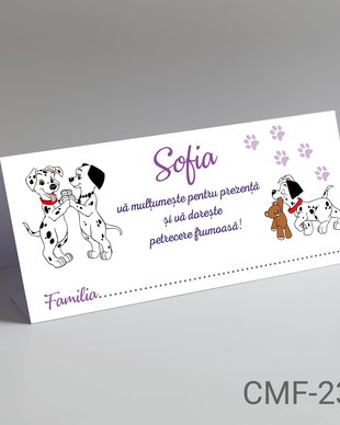 Plicuri de bani botez pentru fetite tematica Dalmatieni
