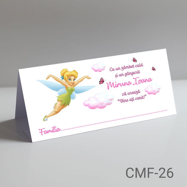 Plicuri bani botez pentru fete tematica Tinkerbell