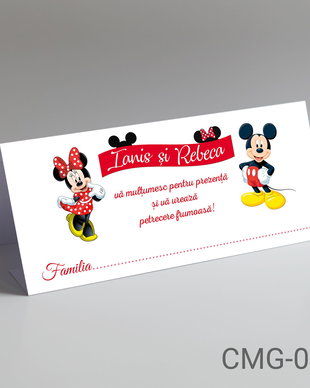 Plicuri de bani ieftine pentru botez gemeni cu tematica Minnie si Mickey Mouse