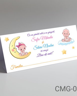 Plicuri de bani personalizate pentru botez gemeni