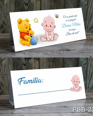 Plicuri bani botez pentru baieti tematica Winnie the Pooh