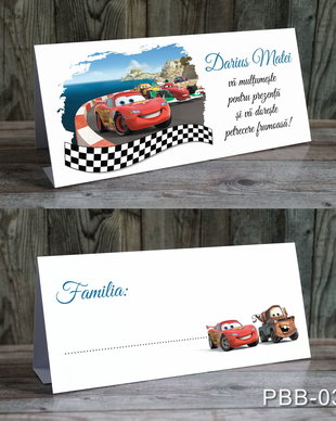 Plicuri de bani botez pentru baietei tematica Cars - Fulger McQueen