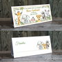 Plicuri bani personalizate pentru botez baieti cu Safari