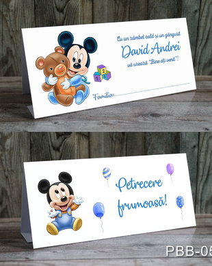 Plicuri de bani botez pentru baietei tematica Mickey Mouse