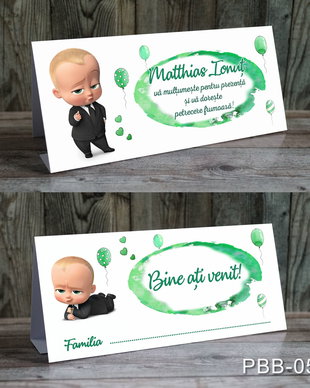 Plicuri bani botez pentru baieti tematica Baby Boss
