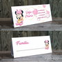 Plicuri bani personalizate pentru botez fetite cu Minnie Mouse