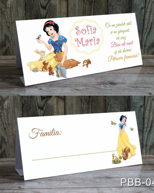 Plicuri bani personalizate pentru botez fetite cu Alba ca Zapada