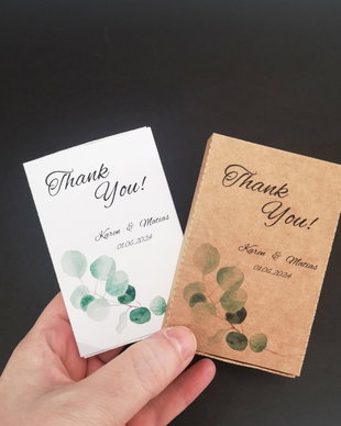 Cutie cu deschidere tip chibrit, text personalizat
