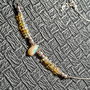Colier argint opal de foc etiopian lant argint heishi brioleta minimalist boho chic trendy - Transport gratuit
