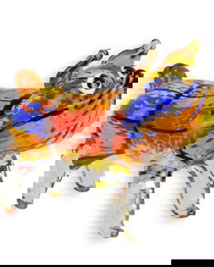 Caine-figurina din sticla Murano