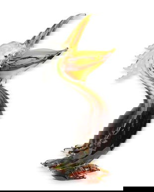 Pelican-figurina din sticla Murano